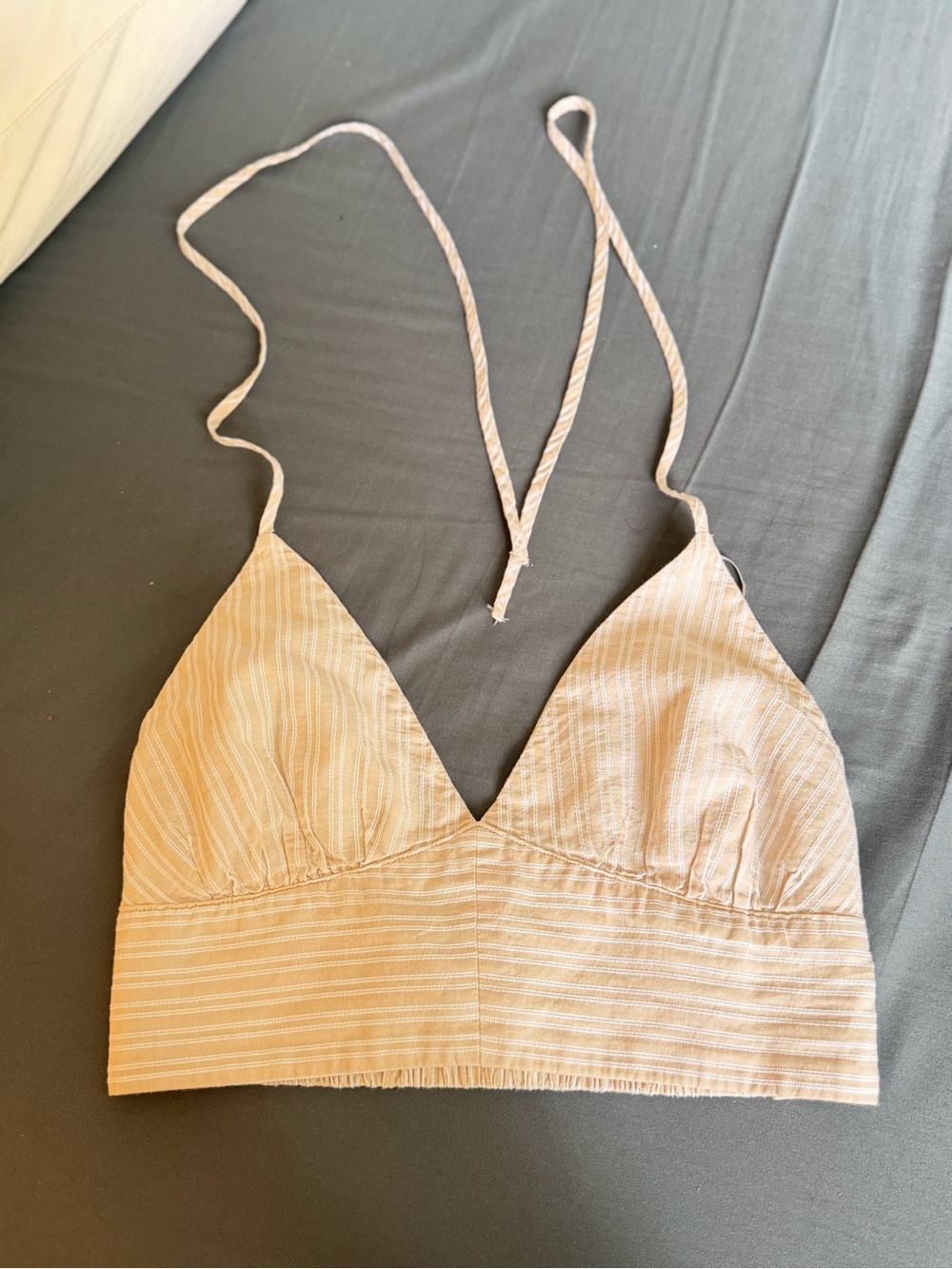 Dynamite Striped Cream Halter Camisole Top